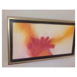 Abstract Expressionist Original Oil Painting Signed DN Framed