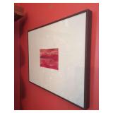 Framed Abstract Red and Orange Artwork