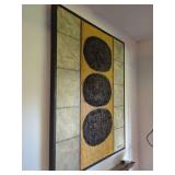 Mixed Media Abstract Panel Painting by Adams 