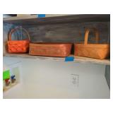 Woven Wood Splint Baskets with Handles