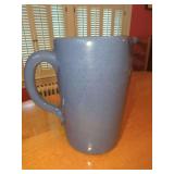 Bybee Pottery Blue Spatter Glazed Ceramic Pitcher