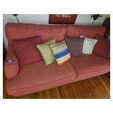 Rowe Furniture Coral Fabric Sofa with Accent Pillows