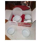 Bake and Store Glassware Set with Metal and Ceramic Baking Dishes
