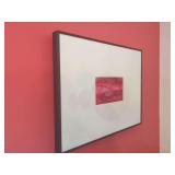 Framed Abstract Red Mixed Media Wall Art