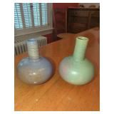 Pair of Studio Pottery Bud Vases