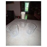 Metropolitan Museum of Art Vignelli Glassware Carafe and Tumblers Set