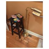 Brass Floor Lamp with Adjustable Arm