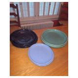 Bybee Studio Pottery Plates in Assorted Glazes with Incised Maker Mark