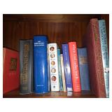 Assorted Hardcover and Paperback Reference and Literature Books Shelf