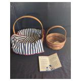 Longaberger Crisco American Cookie Celebration Basket with Fabric Liner and Product Literature