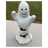 Painted Cast Iron Ghost Figural Garden Lantern