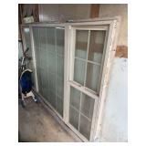 White Framed Multi-Lite Window Unit