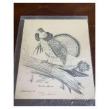 Gene Gray Pencil Sketch Art Prints of Ruffed Grouse and Bob-White Quail