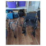 Medline Wheelchair, Able Life Walker, and Reaching Aid