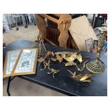 Assorted Brass Decor and Wall Brackets