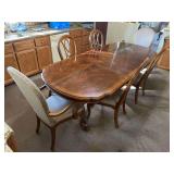 Dining Set with Table, Six Chairs, and Protective Pads
