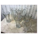 Assorted Glass Vases in Various Shapes and Styles