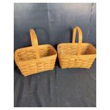 Two Longaberger Handwoven Wood Baskets Dresden Ohio