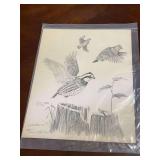 Gene Gray 1974 Bob-White Quail and Ruffed Grouse Prints
