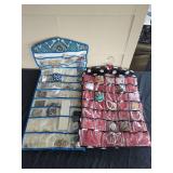 Costume Jewelry Assortment in Hanging Organizers