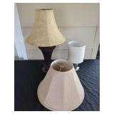 Two Table Lamps with Extra Shade