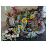 Seasonal Wreath Assortment with Snowman and Floral Designs