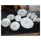 Moonlight Stoneware Dinnerware Set with Goose Motif