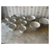 Royal Kent Poland Porcelain Dinnerware Set with Gold Trim