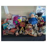 Assorted Plush Toys, Dolls, Figurines, and Media