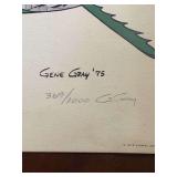 Pair of Gene Gray Signed Grasshopper Prints 1975