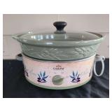 Rival Crock-Pot Olives Pattern Stoneware Slow Cooker Model SCVE500