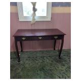 Mahogany Finish Writing Desk with Three Drawers