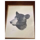 Gene Gray 1971 Limited Edition Black Bear Print with Certificate of Authenticity