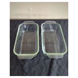 Two Pyrex Glass Loaf Pans