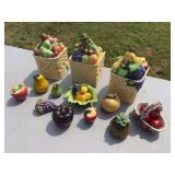 Ceramic Fruit Canisters and Kitchen Accessories