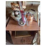 Mixed Decorative Home Goods and Display Stand