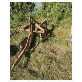 Two-Bottom Tractor Plow with Steel Frame and Moldboard Blades