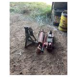 Pittsburgh 2-Ton Trolley Jack, Hydraulic Cylinder, and Jack Stands