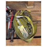 Hardware Set Featuring Ratchet Straps, Winch Puller, and Nail Puller