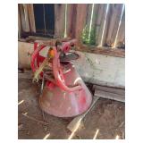 Red Steel Fertilizer Spreader with PTO Shaft