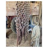 Heavy Duty Iron Tow Chain with Grab Hooks and Binder