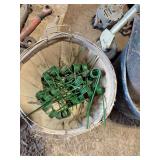 Green Metal Hay Rake Teeth