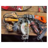Assorted Power Tools Including Ryobi Circular Saw and Reciprocating Saw