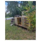 Custom Metal Storage Cabinet and Concrete Steps