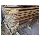Stacked Rough-Sawn Hardwood Lumber