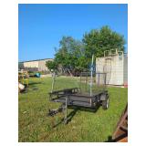 Carry-On Utility Trailer with Mesh Gate and Wire Extension