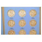 Standing Liberty Silver Half Dollar Collection From 1937 To 1947,