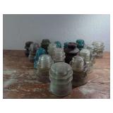 Assorted Glass and Ceramic Insulator Grouping including Hemingray