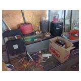 Hand tools, hardware containers and plastic storage bins