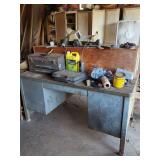 Metal Workstation with Tools, Accessories, and Hardware Contents